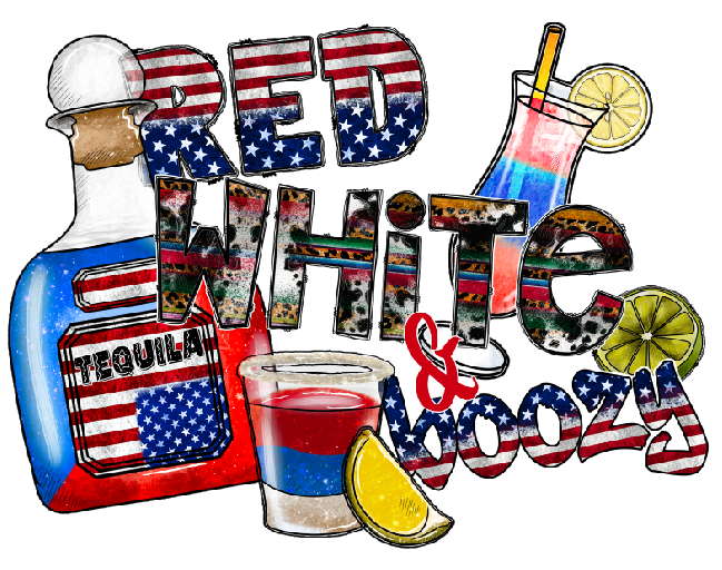 Red White & Boozy SUBLIMATION PRINT